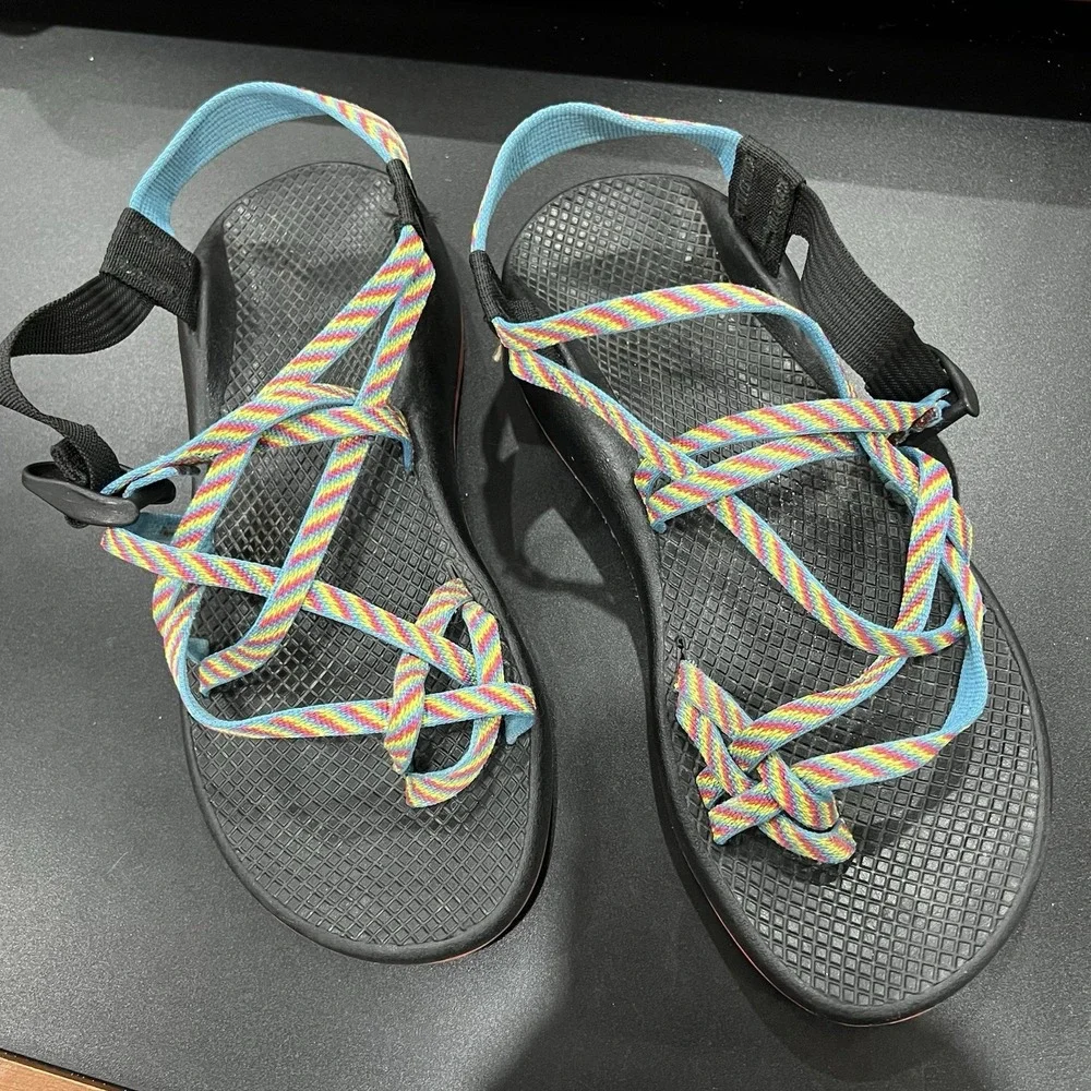 Chaco ZX2 Multi-Color Fabric Slip-on Women's US 10 Trail Hiking Sandals Shoes